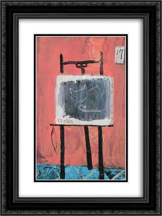 unknown title 18x24 Black Ornate Wood Framed Art Print Poster with Double Matting by Yanyong, Ding