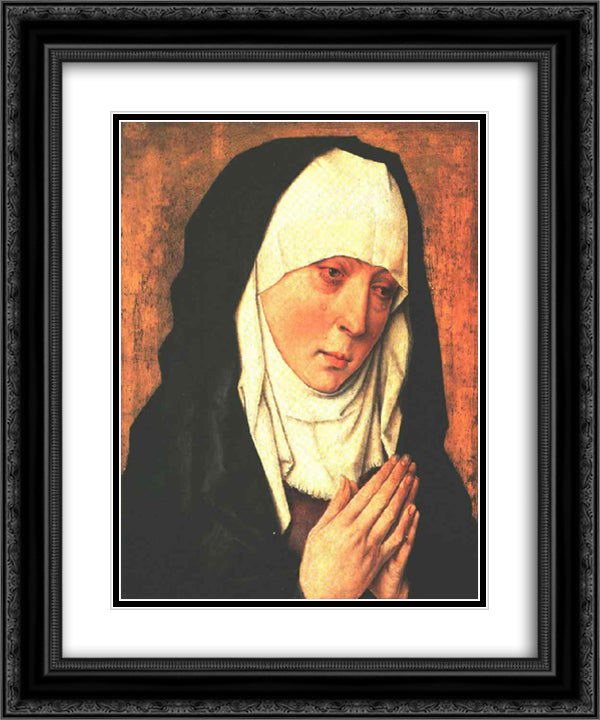 Mater Dolorosa 20x24 Black Ornate Wood Framed Art Print Poster with Double Matting by Bouts, Dirck