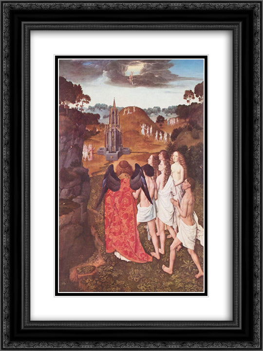 The way to Paradise 18x24 Black Ornate Wood Framed Art Print Poster with Double Matting by Bouts, Dirck