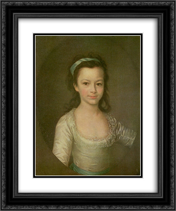 Ekaterina Vorontsova 20x24 Black Ornate Wood Framed Art Print Poster with Double Matting by Levitzky, Dmitry