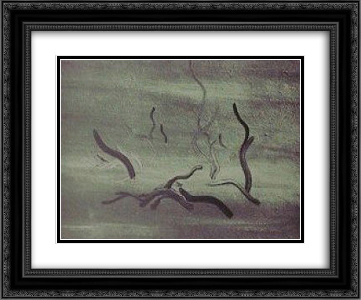 (Hypnagogic Movement) 24x20 Black Ornate Wood Framed Art Print Poster with Double Matting by Trost, Dolfi