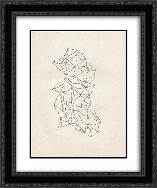 Entopic Graphomania 20x24 Black Ornate Wood Framed Art Print Poster with Double Matting by Trost, Dolfi