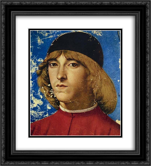 Piero, Eldest Son of Lorenzo the Magnificent, Called Piero the Unfortunate 20x22 Black Ornate Wood Framed Art Print Poster with Double Matting by Ghirlandaio, Domenico