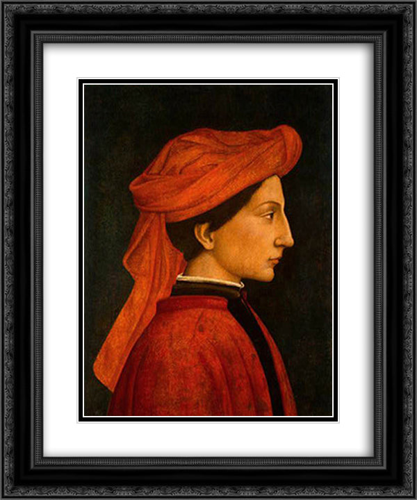 Matteo Olivieri 20x24 Black Ornate Wood Framed Art Print Poster with Double Matting by Veneziano, Domenico