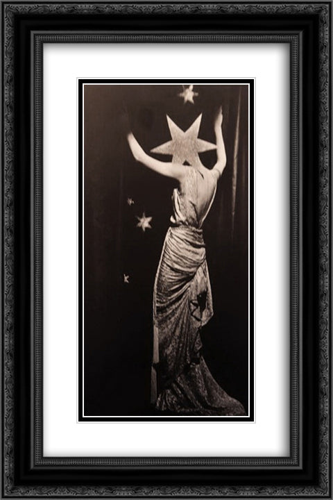 Untitled 16x24 Black Ornate Wood Framed Art Print Poster with Double Matting by Maar, Dora
