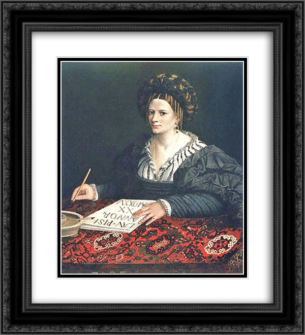 Laura Pisani 20x22 Black Ornate Wood Framed Art Print Poster with Double Matting by Dosso Dossi