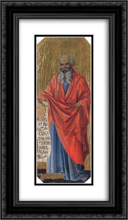 Prophets. Jeremiah 14x24 Black Ornate Wood Framed Art Print Poster with Double Matting by Duccio