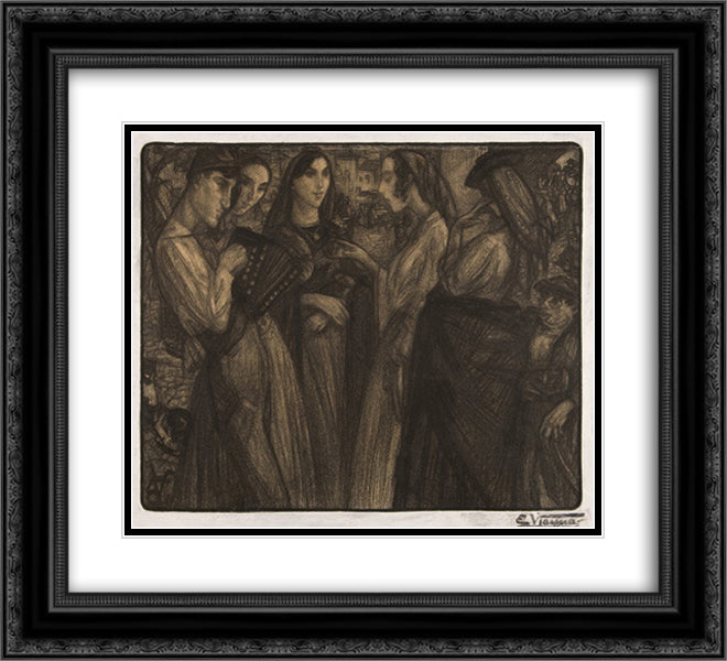 Untitled 22x20 Black Ornate Wood Framed Art Print Poster with Double Matting by Viana, Eduardo