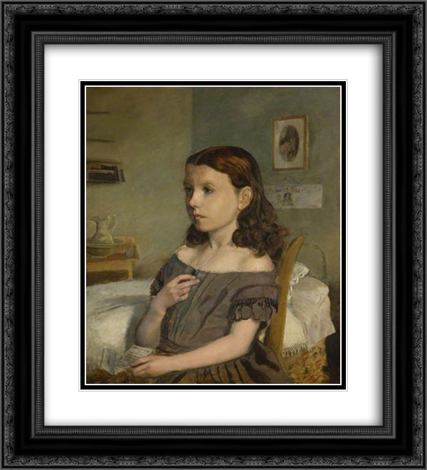 Ellen Bennett 20x22 Black Ornate Wood Framed Art Print Poster with Double Matting by Taylor, Edward R.