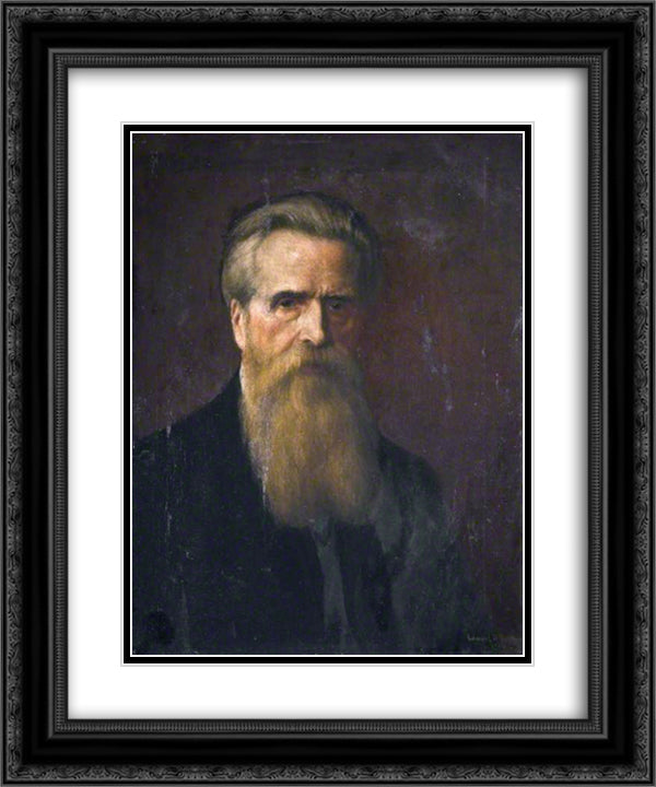 Self portrait 20x24 Black Ornate Wood Framed Art Print Poster with Double Matting by Taylor, Edward R.