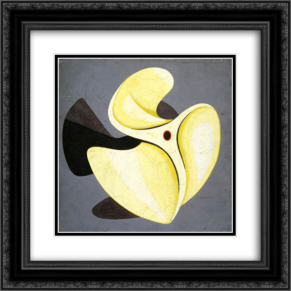 Marine Screw Propeller 20x20 Black Ornate Wood Framed Art Print Poster with Double Matting by Wadsworth, Edward