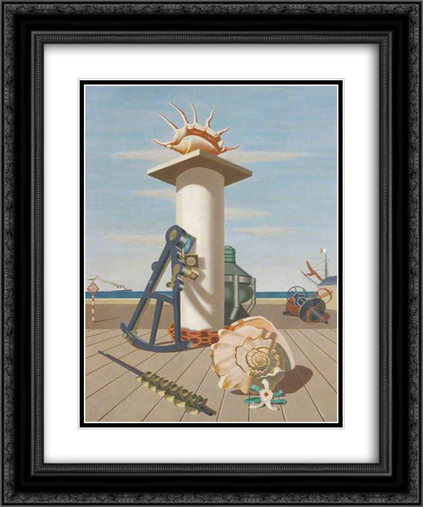 Offing 20x24 Black Ornate Wood Framed Art Print Poster with Double Matting by Wadsworth, Edward