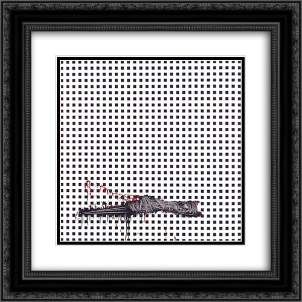 Intoppo 20x20 Black Ornate Wood Framed Art Print Poster with Double Matting by Scanavino, Emilio
