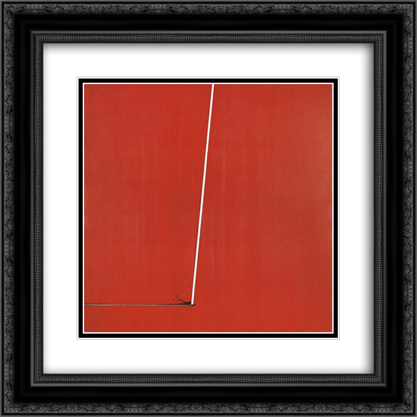 Pittura n. 3 20x20 Black Ornate Wood Framed Art Print Poster with Double Matting by Scanavino, Emilio