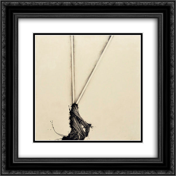 Quadro 20x20 Black Ornate Wood Framed Art Print Poster with Double Matting by Scanavino, Emilio
