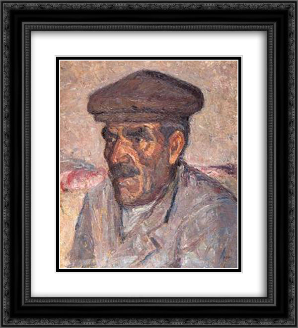 Fisherman 20x22 Black Ornate Wood Framed Art Print Poster with Double Matting by Zairis, Emmanuel