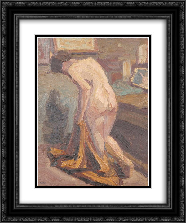 Nude Model 20x24 Black Ornate Wood Framed Art Print Poster with Double Matting by Zairis, Emmanuel
