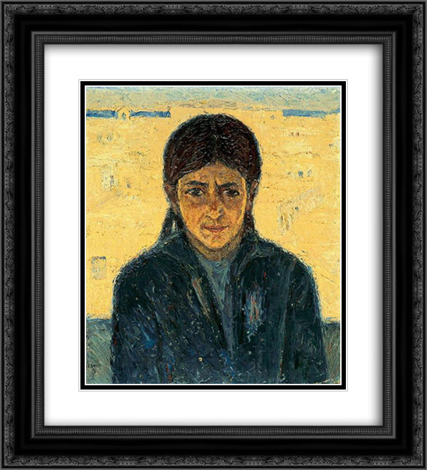 Portrait of Iakoveena 20x22 Black Ornate Wood Framed Art Print Poster with Double Matting by Zairis, Emmanuel