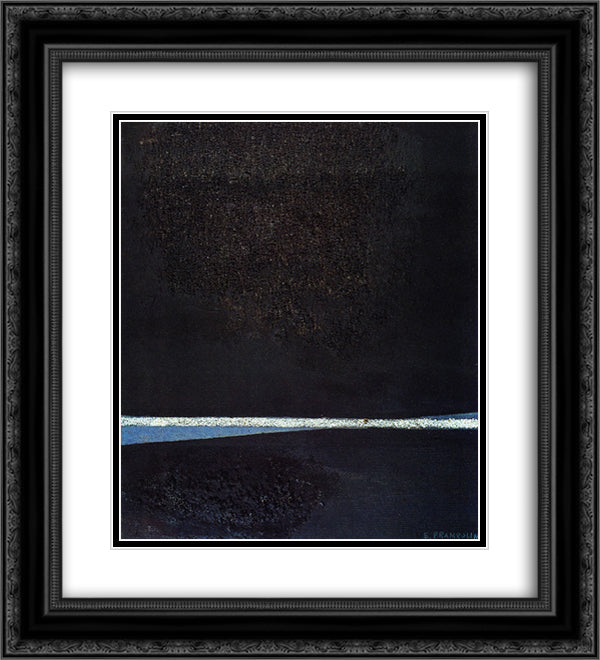 Astrazione plastica X 20x22 Black Ornate Wood Framed Art Print Poster with Double Matting by Prampolini, Enrico