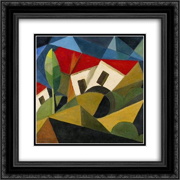 Landscape 20x20 Black Ornate Wood Framed Art Print Poster with Double Matting by Prampolini, Enrico