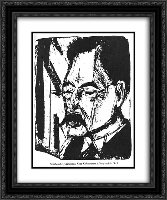 Dr. O. Kohnstamm 20x24 Black Ornate Wood Framed Art Print Poster with Double Matting by Kirchner, Ernst Ludwig