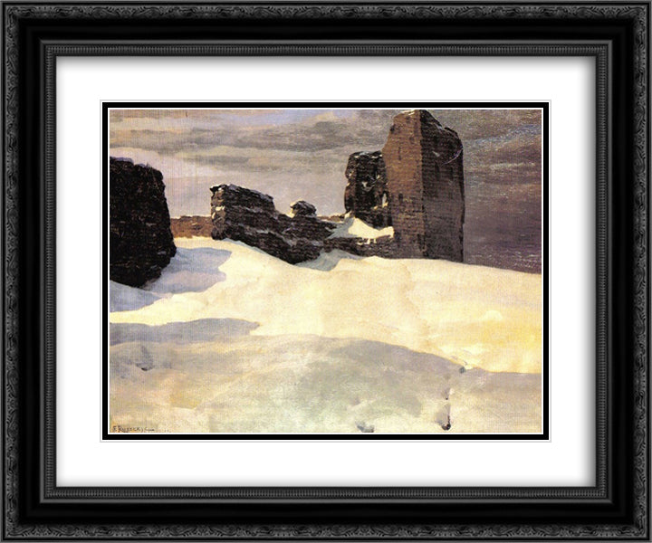 unknown title 24x20 Black Ornate Wood Framed Art Print Poster with Double Matting by Ruszczyc, Ferdynand