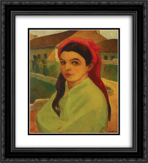 Abibe 20x22 Black Ornate Wood Framed Art Print Poster with Double Matting by Sirato, Francisc
