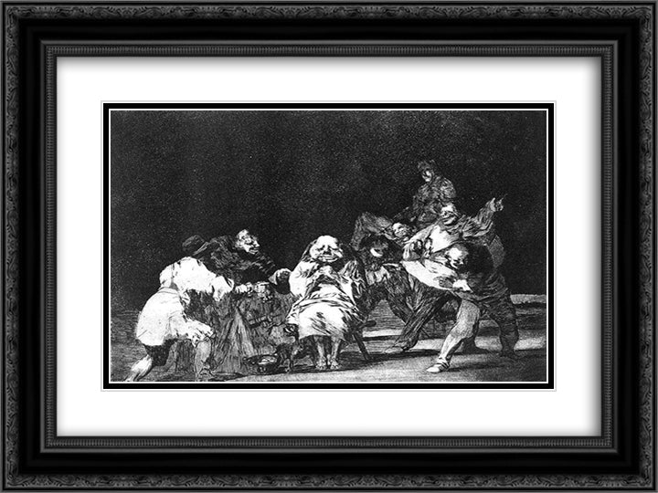 Loyalty 24x18 Black Ornate Wood Framed Art Print Poster with Double Matting by Goya, Francisco