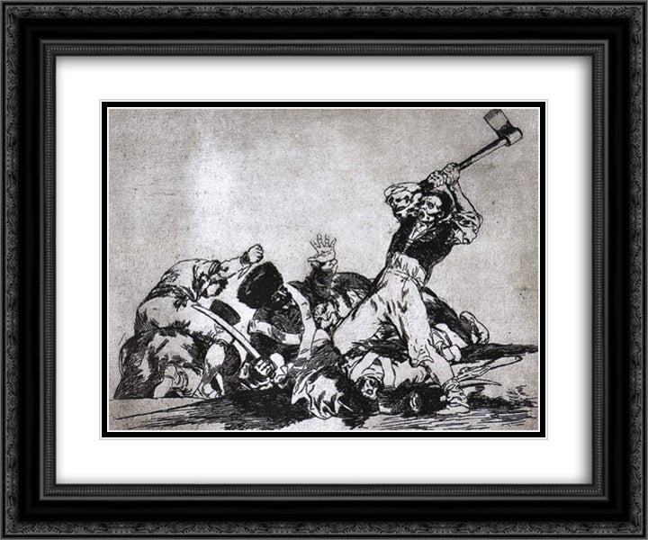 The same 24x20 Black Ornate Wood Framed Art Print Poster with Double Matting by Goya, Francisco