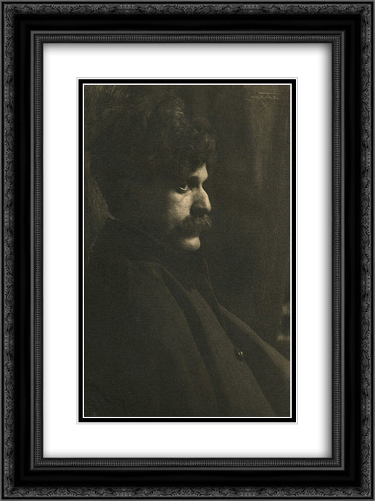 Stieglitz, Alfred 18x24 Black Ornate Wood Framed Art Print Poster with Double Matting by Eugene, Frank