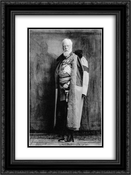 Man in Uniform 18x24 Black Ornate Wood Framed Art Print Poster with Double Matting by Eugene, Frank