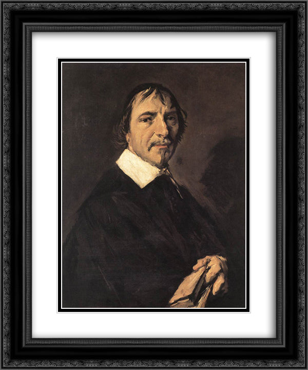 Herman Langelius 20x24 Black Ornate Wood Framed Art Print Poster with Double Matting by Hals, Frans