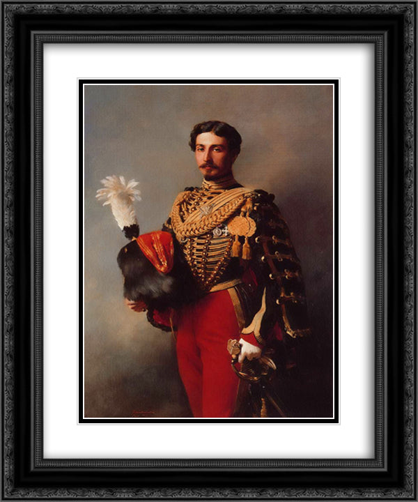 Edouard Andre 20x24 Black Ornate Wood Framed Art Print Poster with Double Matting by Winterhalter, Franz Xaver