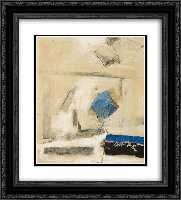 Fenetre 20x22 Black Ornate Wood Framed Art Print Poster with Double Matting by Thursz, Frederic Matys