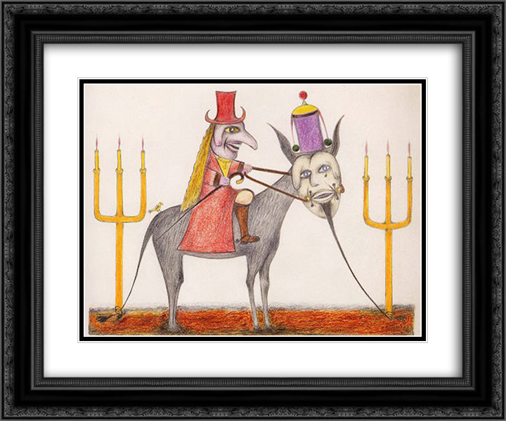 Die wendumb 24x20 Black Ornate Wood Framed Art Print Poster with Double Matting by Schroder Sonnenstern, Friedrich