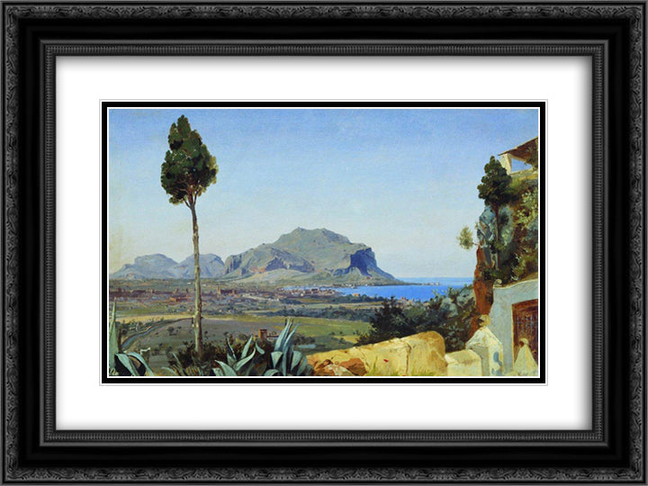 Palermo 24x18 Black Ornate Wood Framed Art Print Poster with Double Matting by Bronnikov, Fyodor
