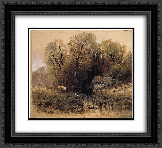 Abandoned Mill 1 22x20 Black Ornate Wood Framed Art Print Poster with Double Matting by Vasilyev, Fyodor