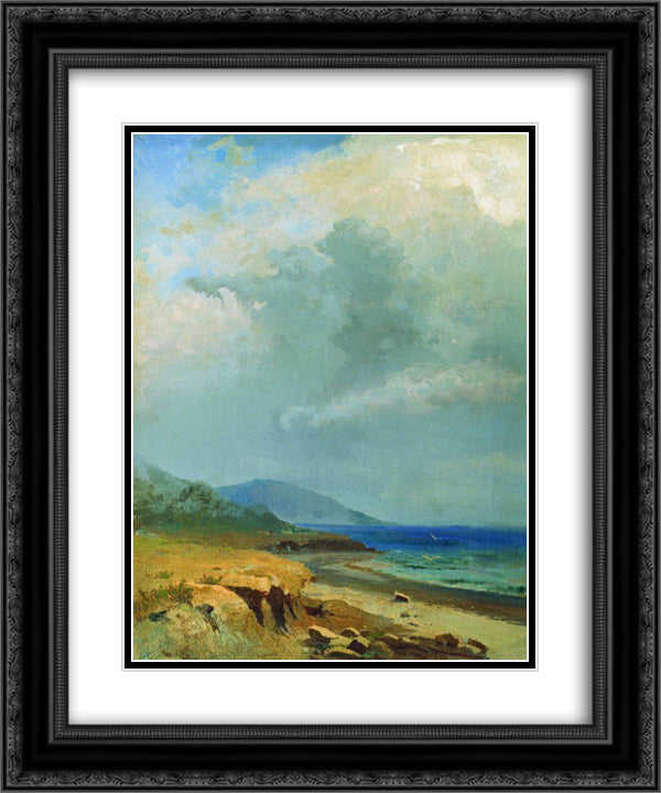 Landscape. Crimea 20x24 Black Ornate Wood Framed Art Print Poster with Double Matting by Vasilyev, Fyodor