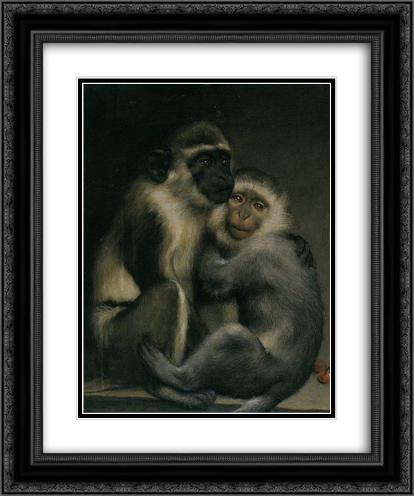 Abelard and Heloise 20x24 Black Ornate Wood Framed Art Print Poster with Double Matting by Max, Gabriel von