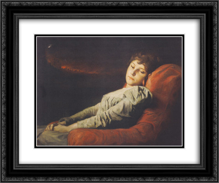 Clairvoyant-Veritas (The clairvoyant truth) 24x20 Black Ornate Wood Framed Art Print Poster with Double Matting by Max, Gabriel von