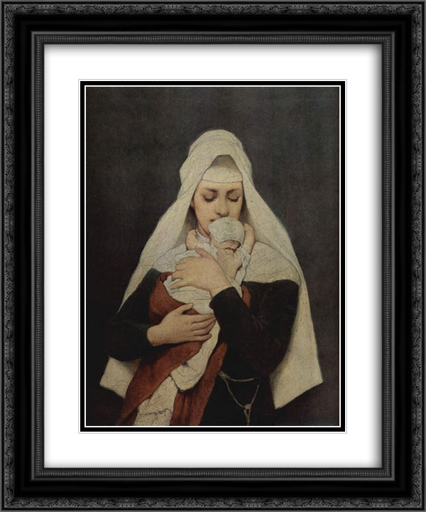 Findelkind 20x24 Black Ornate Wood Framed Art Print Poster with Double Matting by Max, Gabriel von