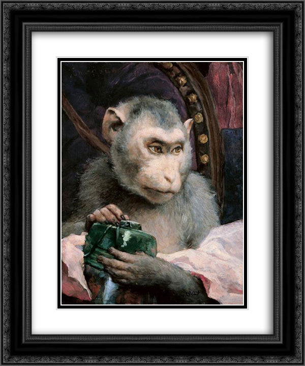 Renunciation 20x24 Black Ornate Wood Framed Art Print Poster with Double Matting by Max, Gabriel von