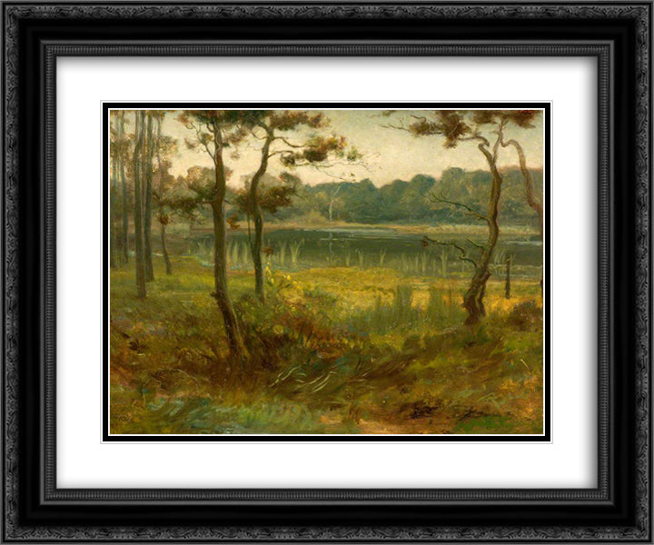 Landscape 24x20 Black Ornate Wood Framed Art Print Poster with Double Matting by Mason, George Hemming