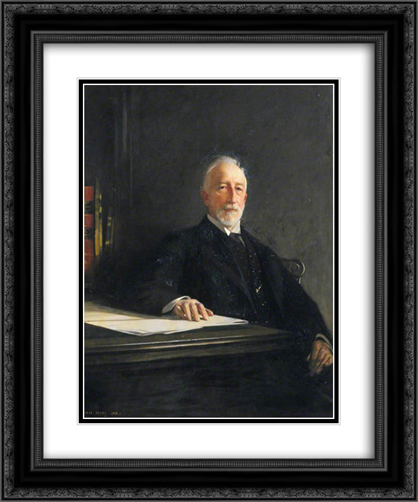 David Gill 20x24 Black Ornate Wood Framed Art Print Poster with Double Matting by Henry, George