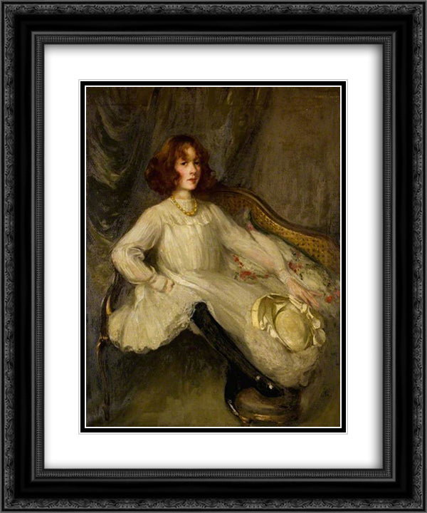 Helen Stirling Stuart of Castlemilk 20x24 Black Ornate Wood Framed Art Print Poster with Double Matting by Henry, George