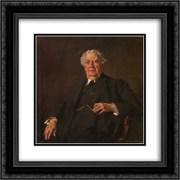 Sir Hector Clare Cameron, President of the Faculty of Physicians and Surgeons of Glasgow 20x20 Black Ornate Wood Framed Art Print Poster with Double Matting by Henry, George