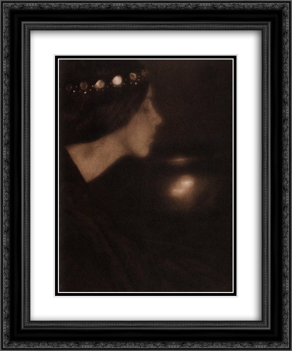Black Bowl 20x24 Black Ornate Wood Framed Art Print Poster with Double Matting by Seeley, George