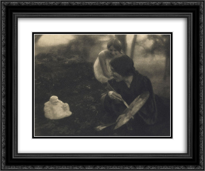 Conspiracy 24x20 Black Ornate Wood Framed Art Print Poster with Double Matting by Seeley, George