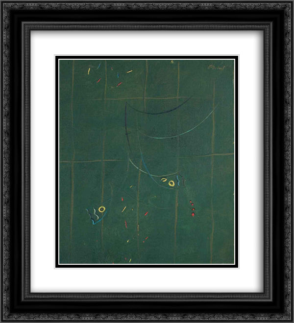 Composition 20x22 Black Ornate Wood Framed Art Print Poster with Double Matting by Papazoff, Georges