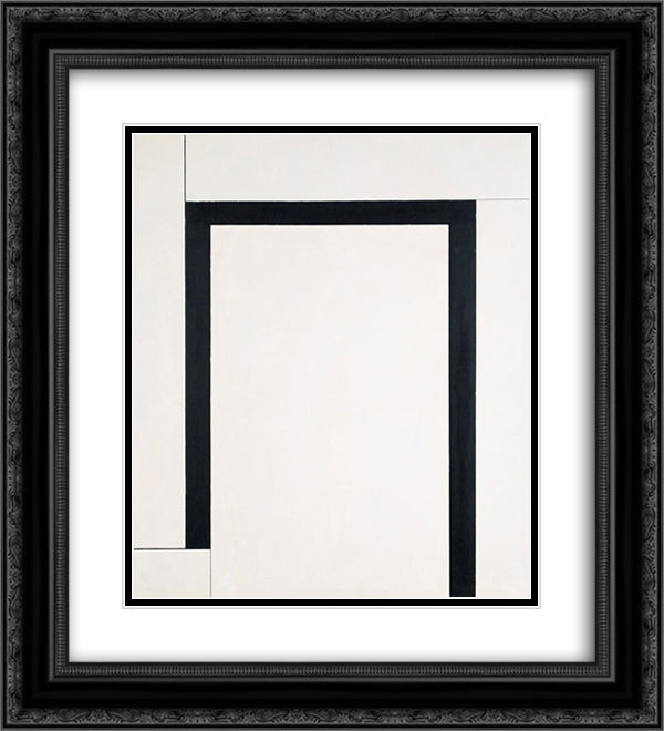 No. 94 (Etendue fermee) 20x22 Black Ornate Wood Framed Art Print Poster with Double Matting by Vantongerloo, Georges